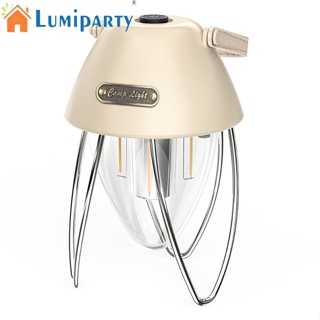 Lumiparty โคมไฟเต็นท์ Type-c Ipx4 กันน้ํา แบบพกพา สําหรับตั้งแคมป์ เดินป่า ปีนเขา กลางแจ้ง