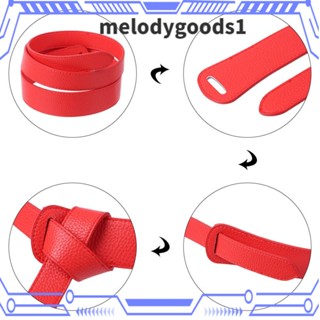 Melodygoods1 เข็มขัดหนัง ไม่มีรูพรุน สไตล์สร้างสรรค์ แฟชั่น สําหรับผู้หญิง