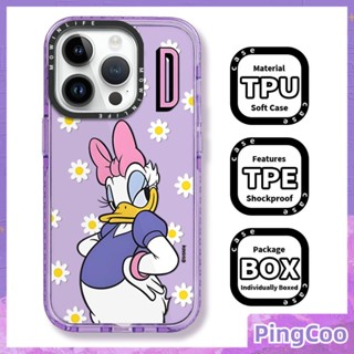 Pingcoo - เข้ากันได้สำหรับ เคส iphone 11 เคสไอโฟน เคสไอโฟน11 เคสนิ่มเคสใสหนากันกระแทกกรอบป้องกันกล้องขอบสีม่วงการ์ตูนคลาสสิกเป็ดน้อยดอกไม้เข้ากันได้กับ iPhone 13 12 11 Pro Max XS