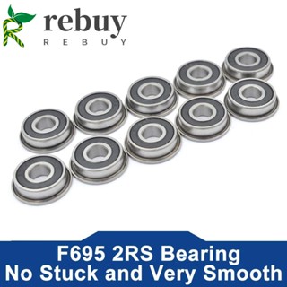 Rebuy F695 ตลับลูกปืนเม็ดกลมหน้าแปลน หน้าแปลน เหล็ก ขนาดเล็ก 3.1 ABEC-9 2RS สําหรับออฟฟิศ