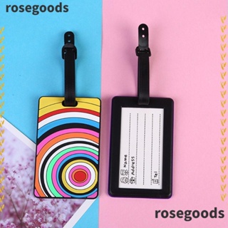 Rosegoods1 ป้ายแท็กกระเป๋าเดินทาง ทรงสี่เหลี่ยมผืนผ้า ขนาด 10.5 ซม. ใช้ซ้ําได้ คุณภาพสูง