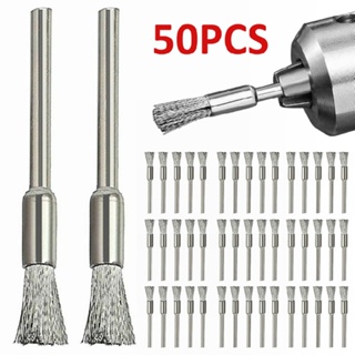 New 50pcs Stainless Steel Wire Brush Set Rotary Die Grinder Removal Wheel