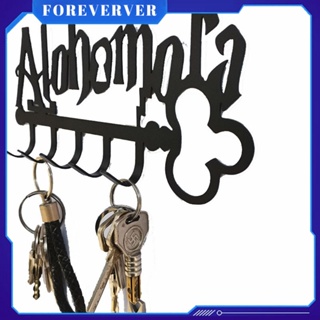 ฮาโลวีน Creative Metal Row Hook Key Hook Hanger ฮาโลวีนแขวนผนังตกแต่งติดผนังกาว Black Hanger Organizer fore