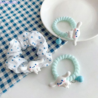 Quentin Scrunchie สําหรับผู้หญิง ยืดหยุ่น Kawaii Cinnamoroll ยางรัดผม ที่คาดผม เกาหลี ฤดูใบไม้ผลิ ยางรัดผม เครื่องประดับผม