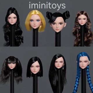 9.9 เหนื่อยมากพร้อมส่ง IminiToys ประติมากรรมหัวคอสเพลย์ อนิเมะเด็กผู้หญิงสวย 1/6 M013 สําหรับผิวขาว X1MA