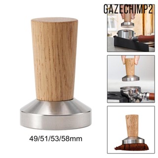 [Gazechimp2] แทมเปอร์กาแฟ สเตนเลส ด้ามจับไม้ สําหรับตั้งแคมป์ บาร์เครื่องชงกาแฟเอสเปรสโซ่