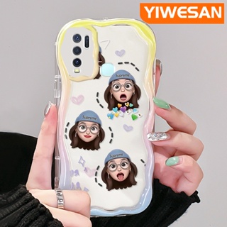 เคสโทรศัพท์มือถือแบบนิ่ม ใส ลายอีโมติคอน TikTok Girl สีสันสดใส สําหรับ VIVO Y30 Y30i Y50