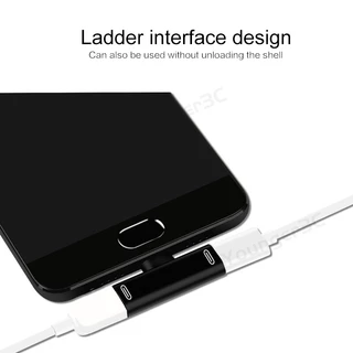 2 In 1 อะแดปเตอร์แปลงสายชาร์จหูฟัง Type C เป็น 3.5 มม.