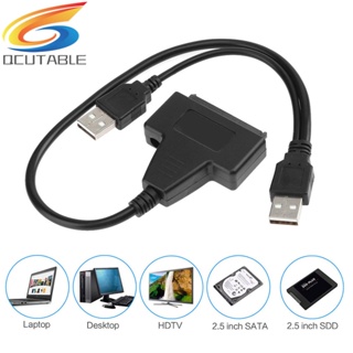 [Qcutable.th] อะแดปเตอร์แปลงฮาร์ดดิสก์ไดรฟ์ USB 2.0 เป็น Sata สําหรับ SSD 2.5 นิ้ว