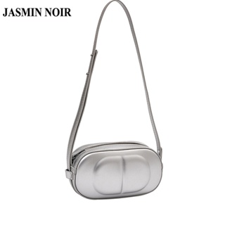 Jasmin NOIR กระเป๋าสะพายไหล่ กระเป๋าถือ หนัง PU ทรงวงรี ขนาดเล็ก สําหรับสตรี