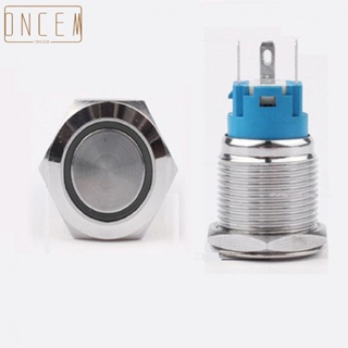 【ONCEMOREAGAIN】Reliable Self Reset Push Button Switch (19mm 12 24V Stainless Steel Waterproof)