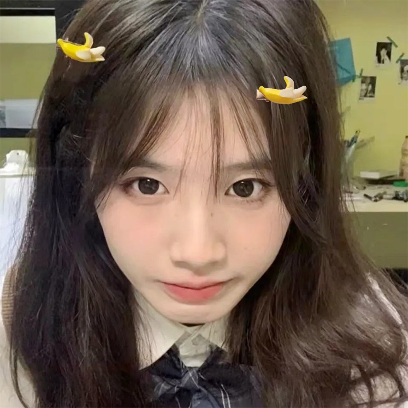 ส่งเร็ว กิ๊บติดผมรูปกล้วยน่ารักรูปอาหารความคิดสร้างสรรค์ปากเป็ดหน้าม้าคลิปด้านข้างเครื่องประดับผมเด็กผู้หญิง-Ranliyy