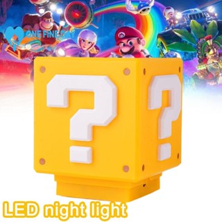 Mario Bros โคมไฟตั้งโต๊ะ LED ชาร์จ USB ของเล่นสําหรับเด็ก V8D2