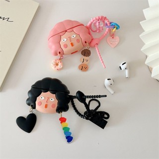 เคสซิลิโคน ลายเด็กผู้หญิงตลก สําหรับ AirPods 1 2 3 Pro Generation