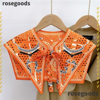 Rosegoods1 เสื้อคลุมไหล่ คอปกปลอม ถอดออกได้ แฟชั่นฤดูร้อน