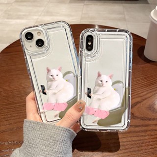 เคสนิ่มทีพียู For iPhone 14 11 13 12 Pro Max 6 7 8 Plus X XR XS Max SE 14Plus เคสนิ่มใสถุงลมนิรภัยกันกระแทกการ์ตูนน่ารัก