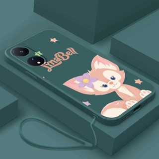 Oppo A58 4G A 58 A78 4G หรูหรา สุนัขจิ้งจอกน่ารัก LinaBell เคส เคลือบ ซิลิโคนเหลว ด้านหลัง TPU เคสนิ่ม