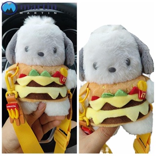 Martin Pochacco Hamburger กระเป๋าสะพายไหล่ ผ้ากํามะหยี่ขนนิ่ม สายคล้องไหล่กว้าง ลายการ์ตูนอนิเมะ ของเล่นสําหรับเด็ก