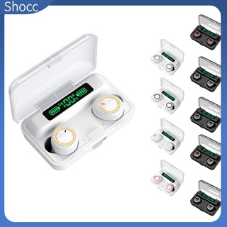 Shocc F9-3 หูฟังอินเอียร์ไร้สาย กันน้ํา ตัดเสียงรบกวน พร้อมเคสชาร์จ สําหรับเล่นกีฬา