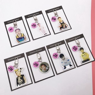 Kpop BTS Crystal Keychain Childhood Photo Keychain Acrylic Bag Pendant Gift Clearance sale