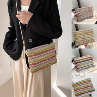 พร้อมส่ง BA5 กระเป๋าสะพายข้างลายทางงานซิบเก็บของได้เยอะ น้ำหนักเบามาก
