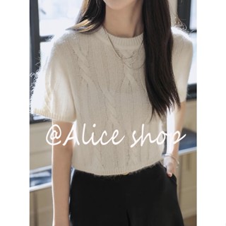 Alice  เสื้อครอป เสื้อแฟชั่นผู้หญิง สีพื้น สําหรับผู้หญิง ใส่ไปคลับ ปาร์ตี้ 2023 NEW  ทันสมัย ทันสมัย สวย fashion A91K8NP 36Z230909