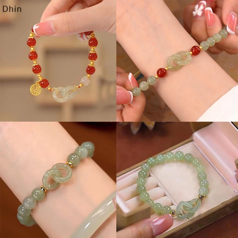 [Dhin] Ins สไตล์แฟชั่น สร้างสรรค์ โชคดี ลูกปัด สร้อยข้อมือ วินเทจ เบา แฮนด์เมด กําไลข้อมือ สําหรับผู้หญิง เด็กผู้หญิง เครื่องประดับ ของขวัญ COD