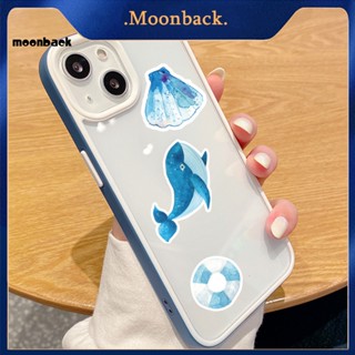 &lt;moonback&gt; สติกเกอร์ Pvc ลายกราฟฟิตี้ มหาสมุทร สีฟ้า กันน้ํา มีกาวในตัว สําหรับตกแต่งขวดน้ํา แล็ปท็อป 50 ชิ้น