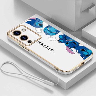 เคสโทรศัพท์มือถือ ขอบตรง ป้องกันกล้อง ลายการ์ตูนมอนสเตอร์ตาโต Stitch สําหรับ infinix Note 12 G96 G88 Note12 Pro 5G VIP Note 11s 11 Pro