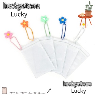 Lucky ซองใส่นามบัตร PVC ขนาดเล็ก 3 นิ้ว กันน้ํา กันฝุ่น แบบพกพา 5 ชิ้น