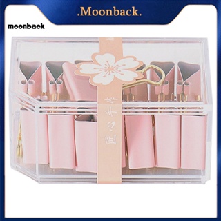 &lt;moonback&gt; คลิปหนีบกระดาษ เครื่องเขียน แบบพกพา ความแข็งแรงสูง ใช้ซ้ําได้ 1 ชุด