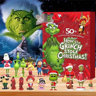 Christmas Countdown Calendar Surprise Toys  Contains 24 Gifts Grinch Christmas