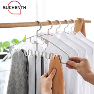 Suchenth ไม้แขวนเสื้อพลาสติก อเนกประสงค์ ประหยัดพื้นที่ สําหรับบ้าน และที่อยู่อาศัย 1/3 ชิ้น