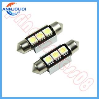 Ann หลอดไฟเลี้ยว 3 LED 5050 SMD 6418 DC 12V 36 มม. สําหรับไฟเบรกท้ายรถยนต์