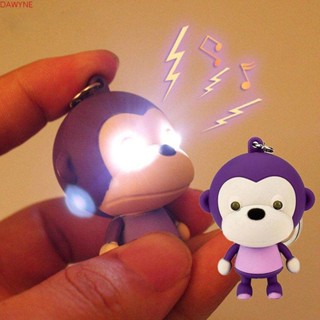 Dwayne พวงกุญแจ จี้การ์ตูน Kawaii พร้อมไฟ LED อุปกรณ์เสริม สําหรับห้อยกระเป๋า