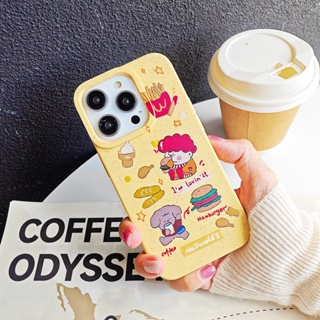 เคสโทรศัพท์มือถือ ลายข้าวสาลี แฮมเบอร์เกอร์ เฟรนช์ฟรายส์ สําหรับ iPhone 11pro 14 12 13 11 Pro Max 12mini 13mini