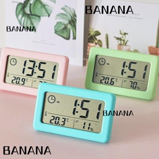 Banana1 นาฬิกาดิจิทัล เครื่องวัดอุณหภูมิ ตัวเลข ห้องนอน สร้างสรรค์