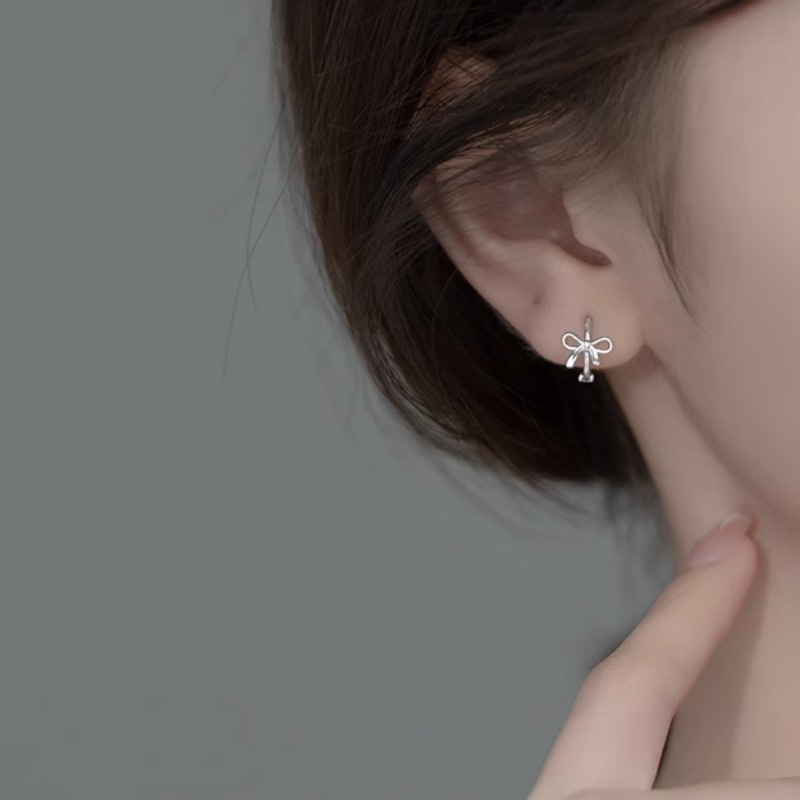 Papaozhu ต่างหูทอง 14K ประดับโบว์ ทรงกลม สไตล์วินเทจ เครื่องประดับ สําหรับผู้หญิง - รูปที่ 3