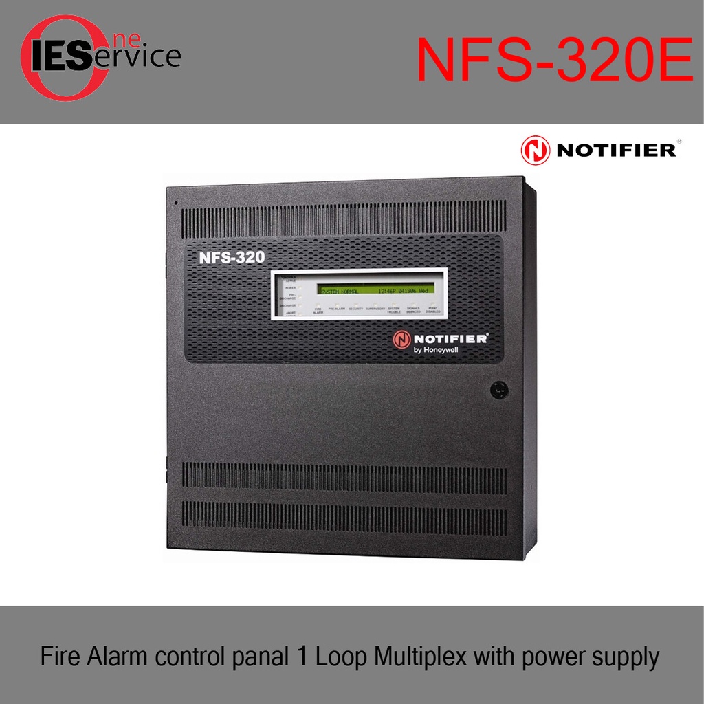 ตู้ควบคุมสัญญาณระบบแจ้งเหตุเพลิงไหม้ รุ่น NFS-320E  Fire Alarm control panal 1 Loop Multiplex with p