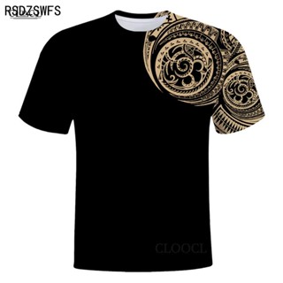 เสื้อยืดแขนสั้นลําลอง พิมพ์ลาย Viking Tattoo Polynesian 3 มิติ สไตล์ฮาราจูกุ แฟชั่นฤดูร้อน สําหรับผู้ชาย และผู้หญิง 2022