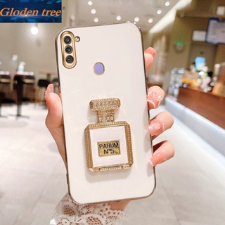 เคสโทรศัพท์มือถือ แบบพับได้ ลายต้นไม้ Gloden พร้อมขาตั้งกล้อง สําหรับ Samsung Galaxy M33 5G M32 M30S M23 M22 M21 M12 M11 M02 M62