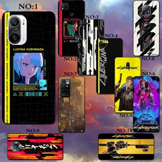 Cyberpunk 2077 เคสโทรศัพท์ซิลิโคน TPU กันกระแทก ขอบตรง สําหรับ Xiaomi Redmi NOTE 10 PRO MAX 11T 11S 11 4G 5G