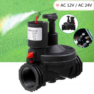 วาล์วแม่เหล็กไฟฟ้า，Solenoid Valve โซลินอยด์วาล์ว 12V DC แรงดันน้ำ 0.2-10bar โซลินอยวาล์วเกลียวใน ขนาด 1 นิ้ว(8หุน) - NC