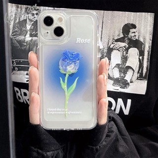 เคสโทรศัพท์มือถือแบบใส กันกระแทก ลายเกราะดอกกุหลาบ สําหรับ Iphone 14ProMax 13 12 11 xr xs 7 8p OLXM