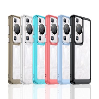 เคสกรอบซิลิโคน PC ใส กันกระแทก สําหรับ Huawei P60 Pro Sofe Border