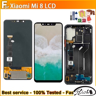 6.21&amp;quot; Super Amoled หน้าจอสัมผัสดิจิทัล LCD 100% แบบเปลี่ยน สําหรับ Xiaomi Mi 8 Xiaomi Mi 8