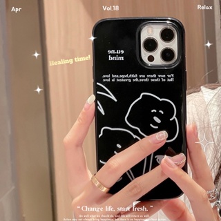 เคสโทรศัพท์มือถือ แบบนิ่ม ลายเส้นน่ารัก สไตล์เกาหลี สําหรับ Apple Iphone 13 13 12pro max 11 xs 8p