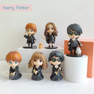 ฟิกเกอร์ Harry Potter Hermione Granger 6 ชิ้น / เซต ตุ๊กตาฟิกเกอร์ ตุ๊กตา ตกแต่งสํานักงาน