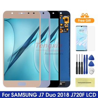 J720 หน้าจอแสดงผล LCD พร้อมหน้าจอสัมผัสดิจิทัล LCD สําหรับ Samsung Galaxy J7 Duo J720 J720F SM-J720F