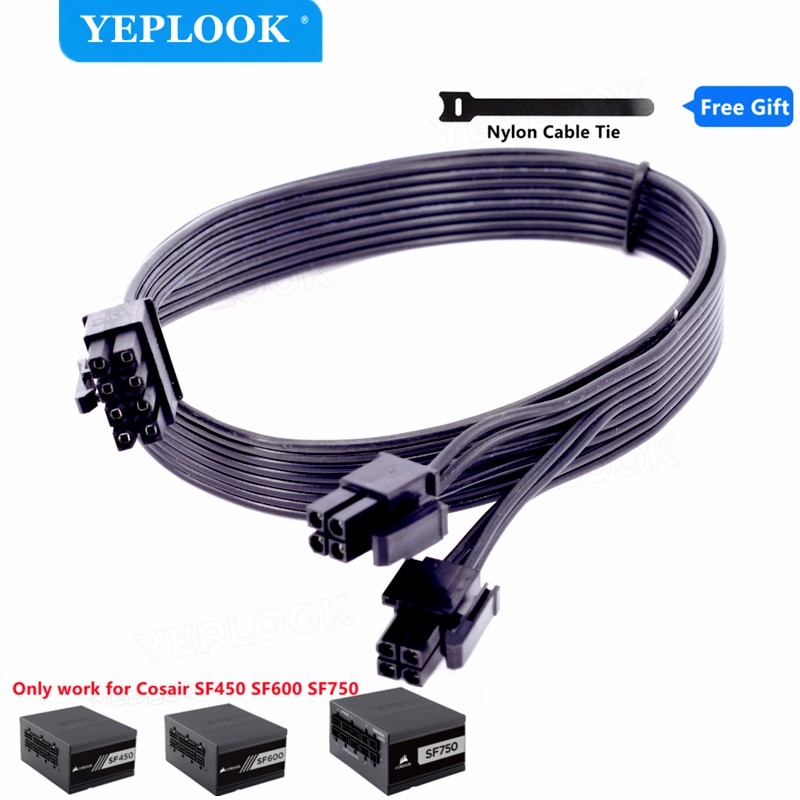 CPU 8Pin ถึง 8Pin (4 + 4Pin) Modular Power Supply สําหรับ Corsair SF450 SF600 SF750 Full Modular ATX